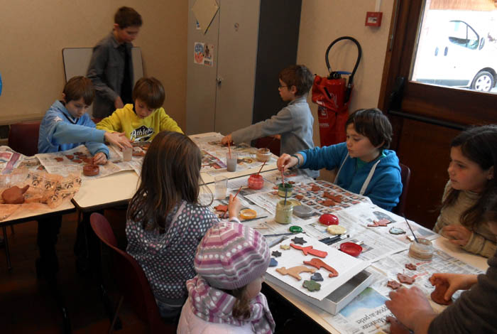 Atelier décorations - marché de Noël de Bozel 2011